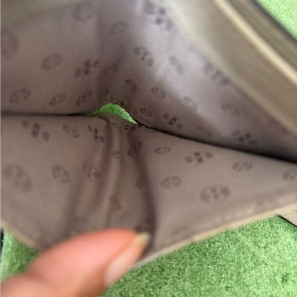 Tory Burch Mini Wallet gray coin purse id wallet accessory logo change money - Picture 5 of 7